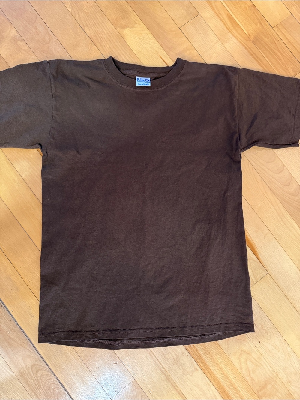 Basic Kids Short-Sleeve Tee in Dark Brown - Comfort Crewneck